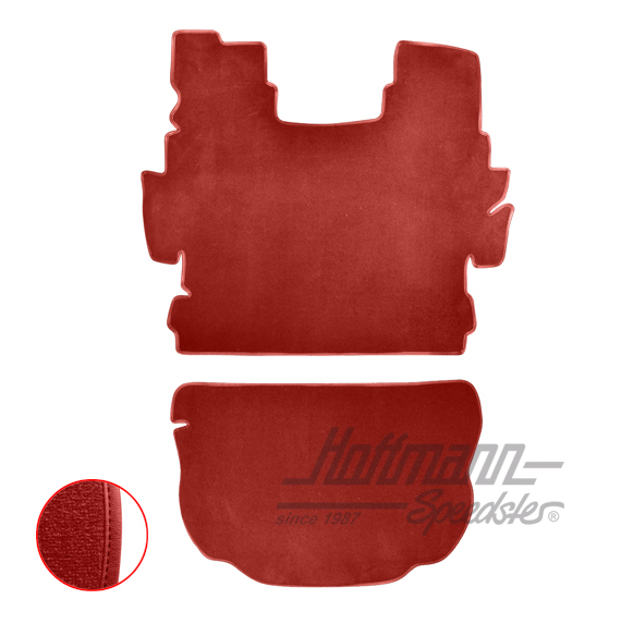 Trunk carpet kit, 1302, light red |  | 026-6527
