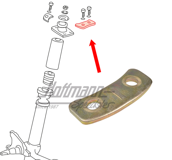 Plate, supporting disc, upper, 911, 2-holes                                                         