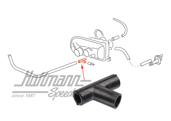 Y-piece, vacuum line, injection engine | 022 133 083 D | 092-0855-24