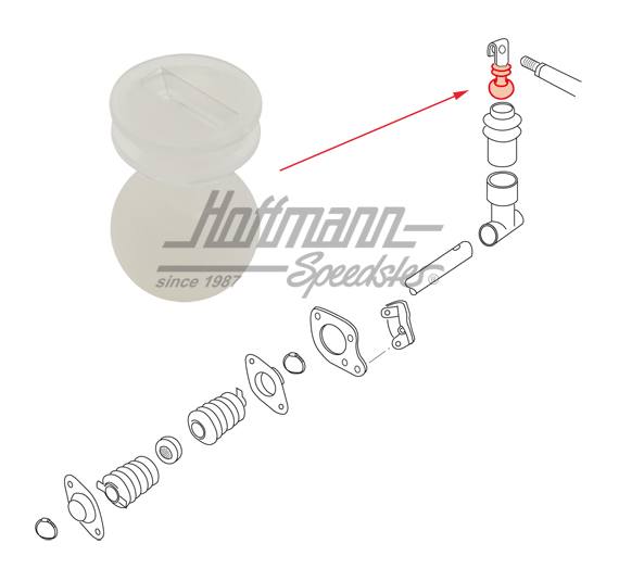 Plastic ball, rear at gearbox, Bus T3 | 251 711 131 C | 315-1528
