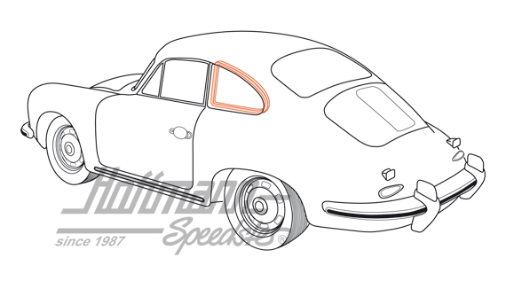 Seal, vent-window frame, 356 Coupé                                                                  