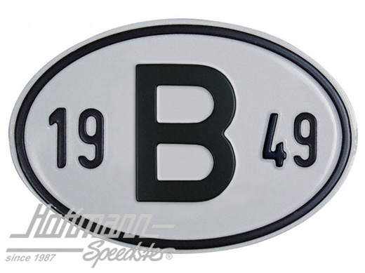 Nationality plate "B", alu, with year 1949 |  | 020-2397-49