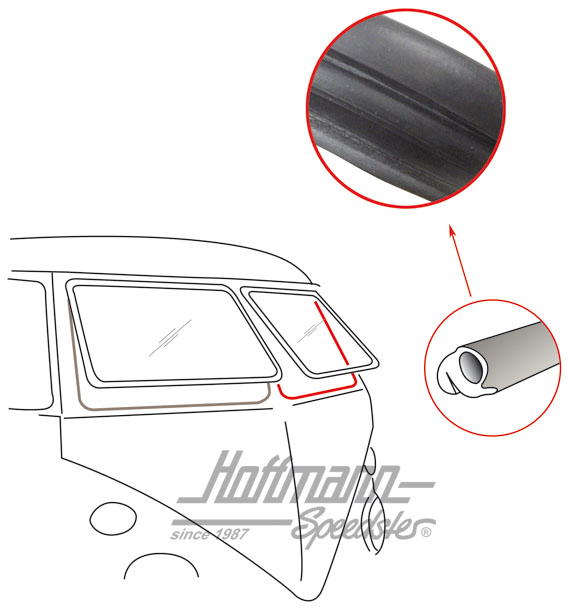 Front window seal, Bus T1, Safari, left                                                             