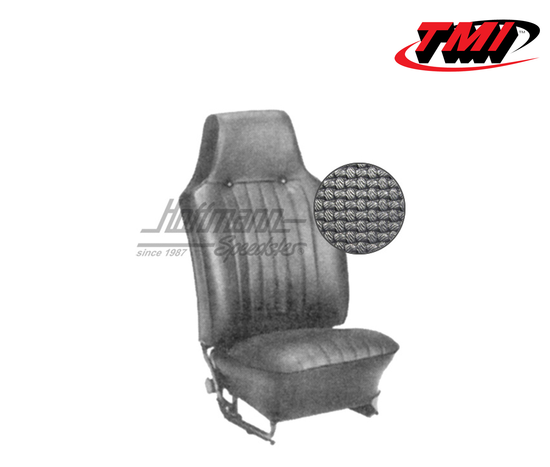 Seat upholstery, Sedan, 8.67-7.69, Basketweave, black | 43-1125-01 | 055-5740