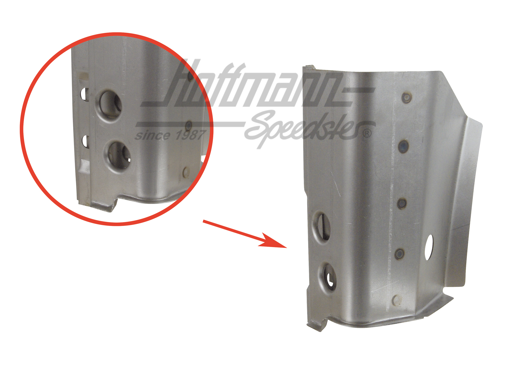 Door-pillar panel, complete, -.62, left | 111 805 117/4 | 050-1131-11