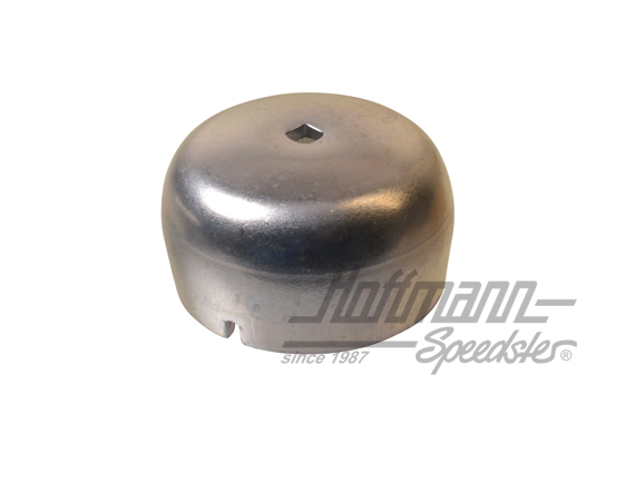 Hub cover, with hole for speedo cable, -7.65, left | 111 405 691 | 020-3993-01