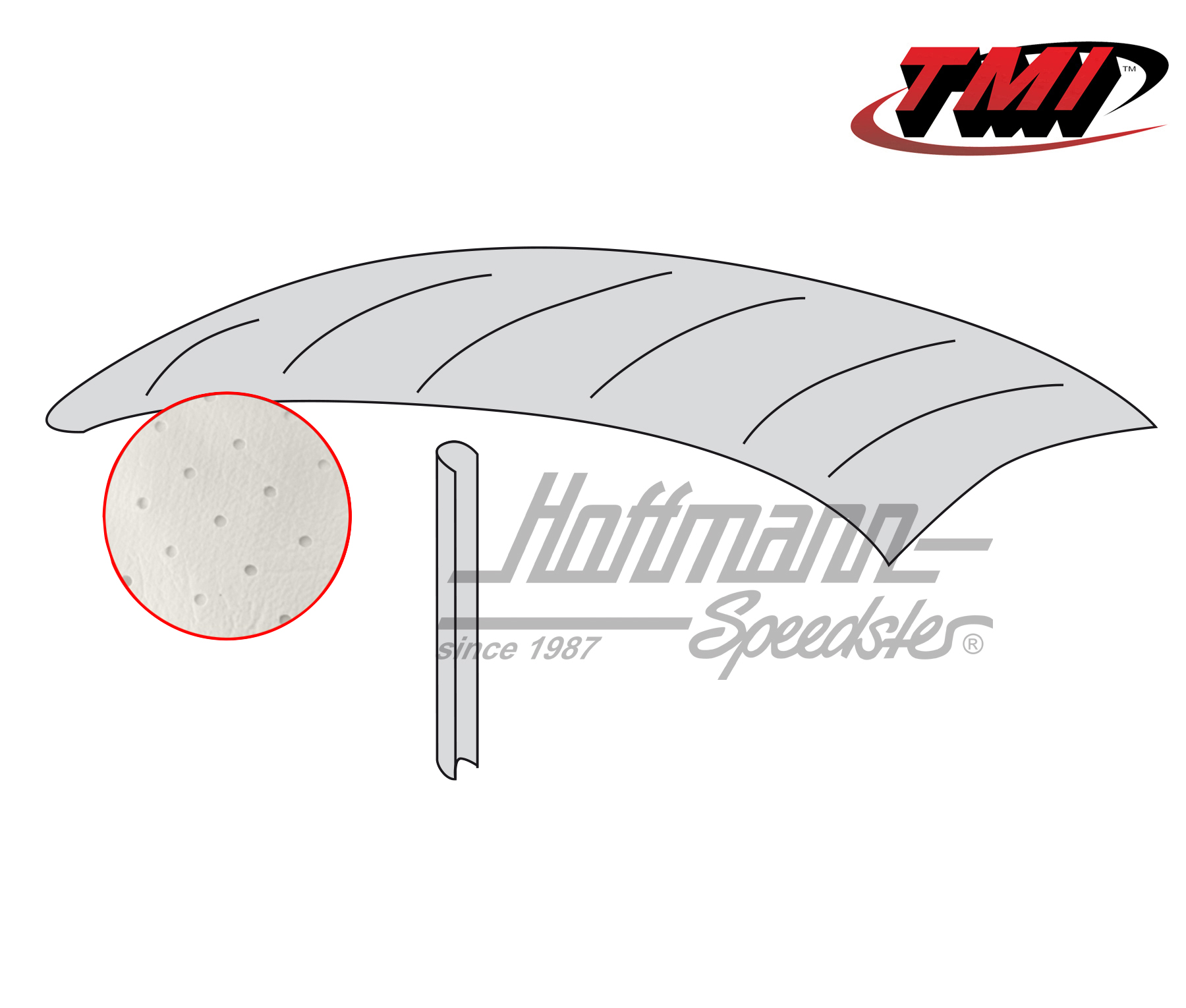 Headliner, original style, perforated, off-white, 8.46-7.52 | 20-1114-44 | 055-7190-10