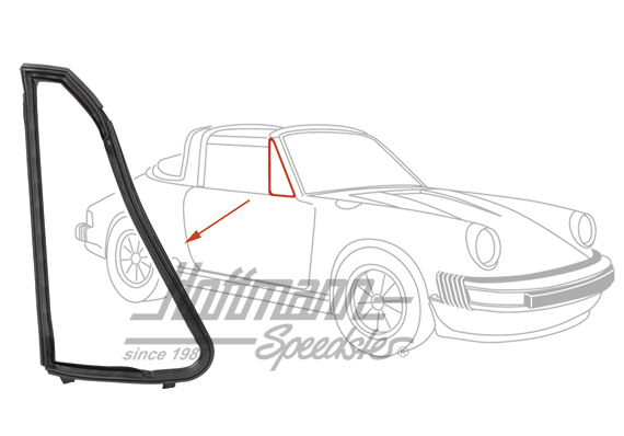 Vent-window seal, Targa, 65-76, right                                                               