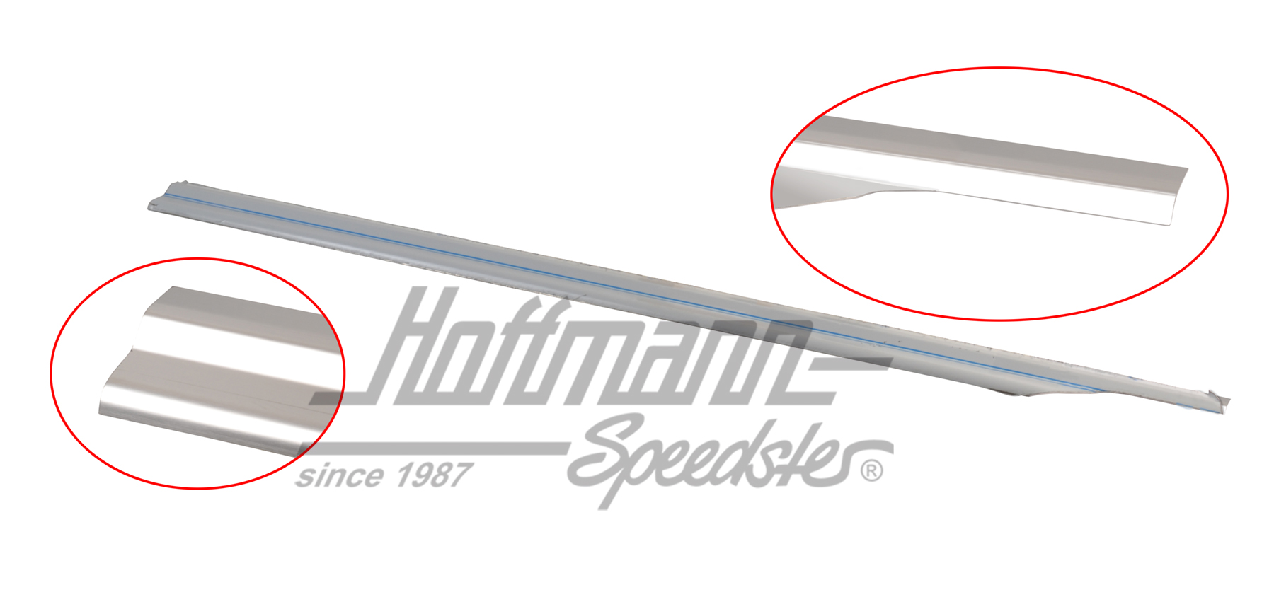 Rocker panel trims, sliding door, stainless steel | 221 853 558 | 097-8480