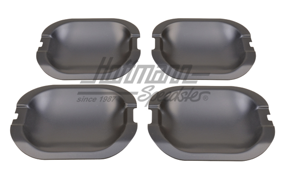 Door handle guards, aluminium, black, Golf 3, 4-doors | 50032 | 200-6653
