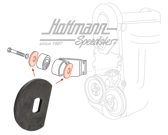 Rubber pad, engine mount, 1.5-1.8 | 171 199 125 A | 110-5450