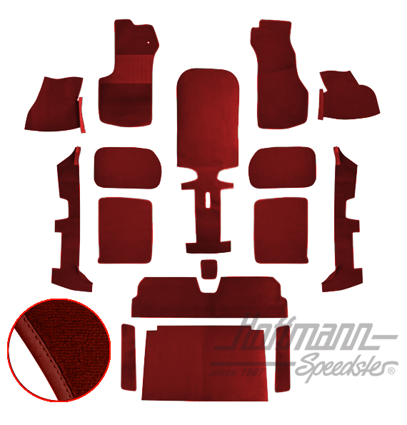 Carpet kit, Golf Convertible, 79-93, red |  | 180-3010-60