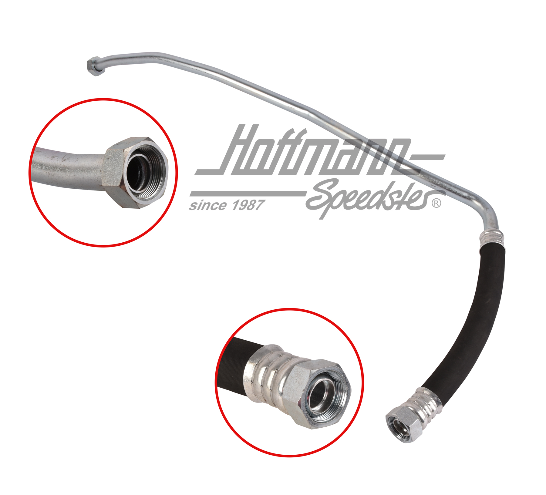 Oil line, engine/thermostat, 911 Turbo, 78-89 | 930 107 743 10 | 530-0535-38