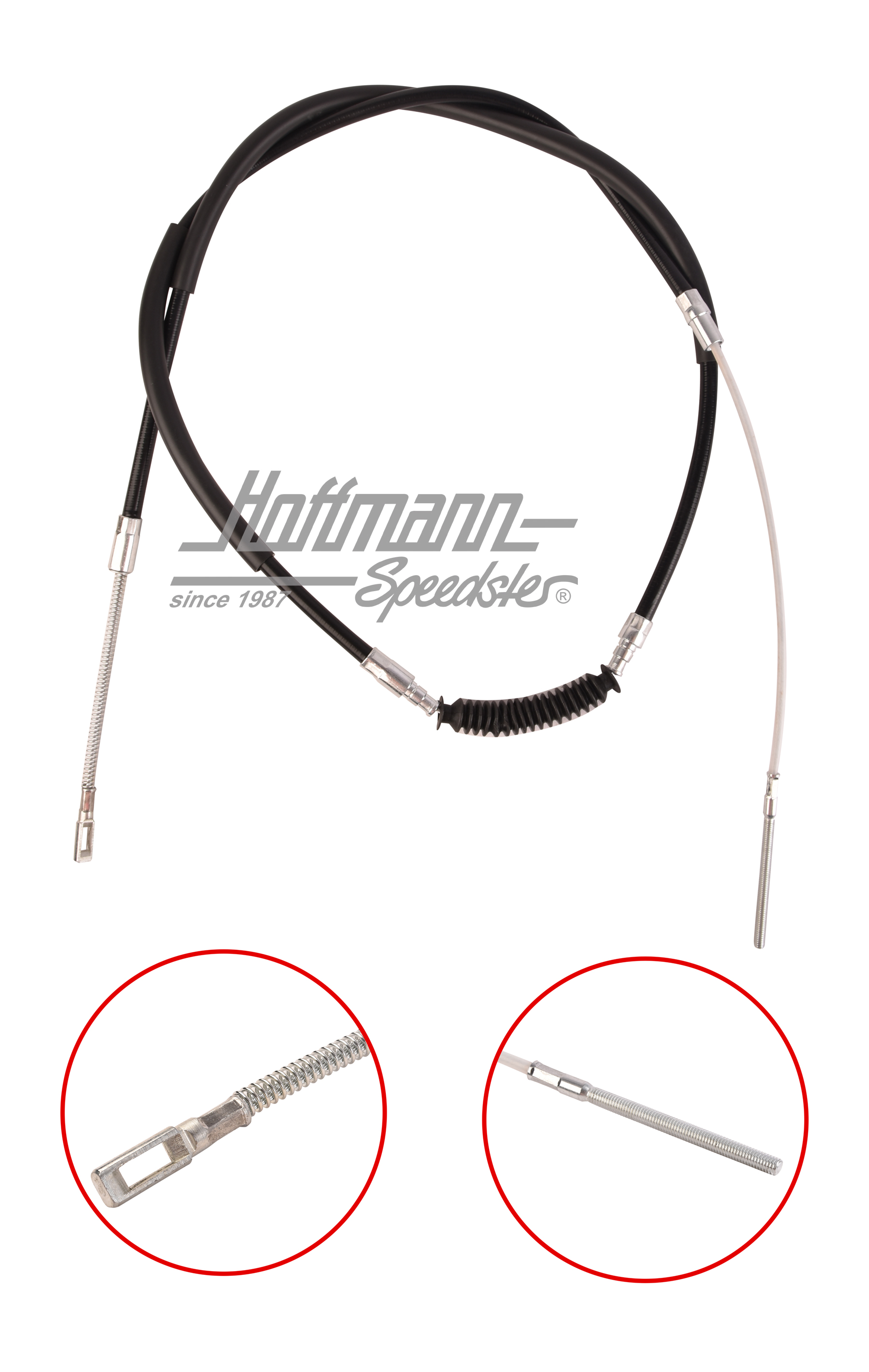 Handbrake cable, 924, 76-85, long, 2035mm | 477 609 720 | 650-6070-02