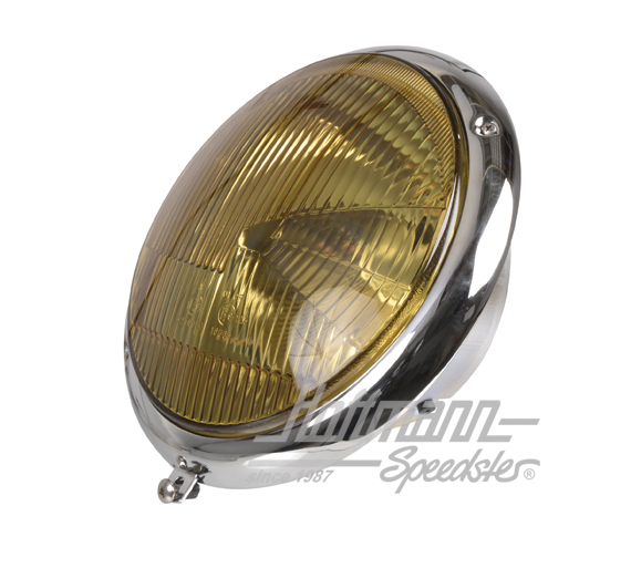 Headlight, "asymmetric", complete, yellow | 111 941 021 A Gelb | 020-4452-03