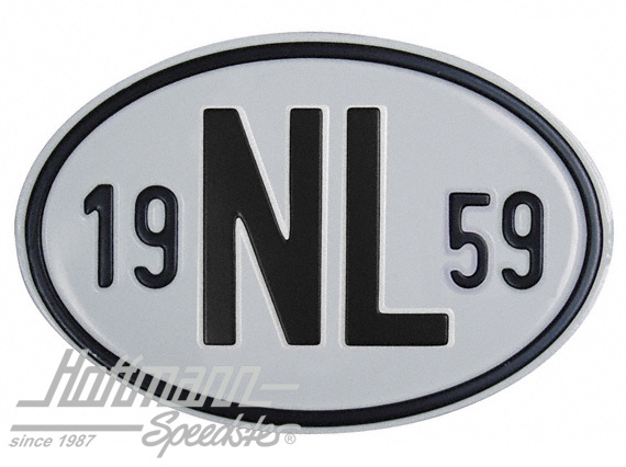 Nationality plate "NL", alu, with year 1959 |  | 020-2391-59