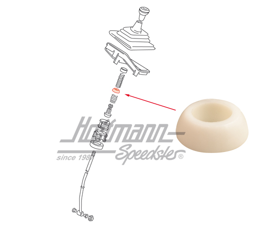Ball socket, shift lever, Bus T3 | 823 711 643 A | 315-1604