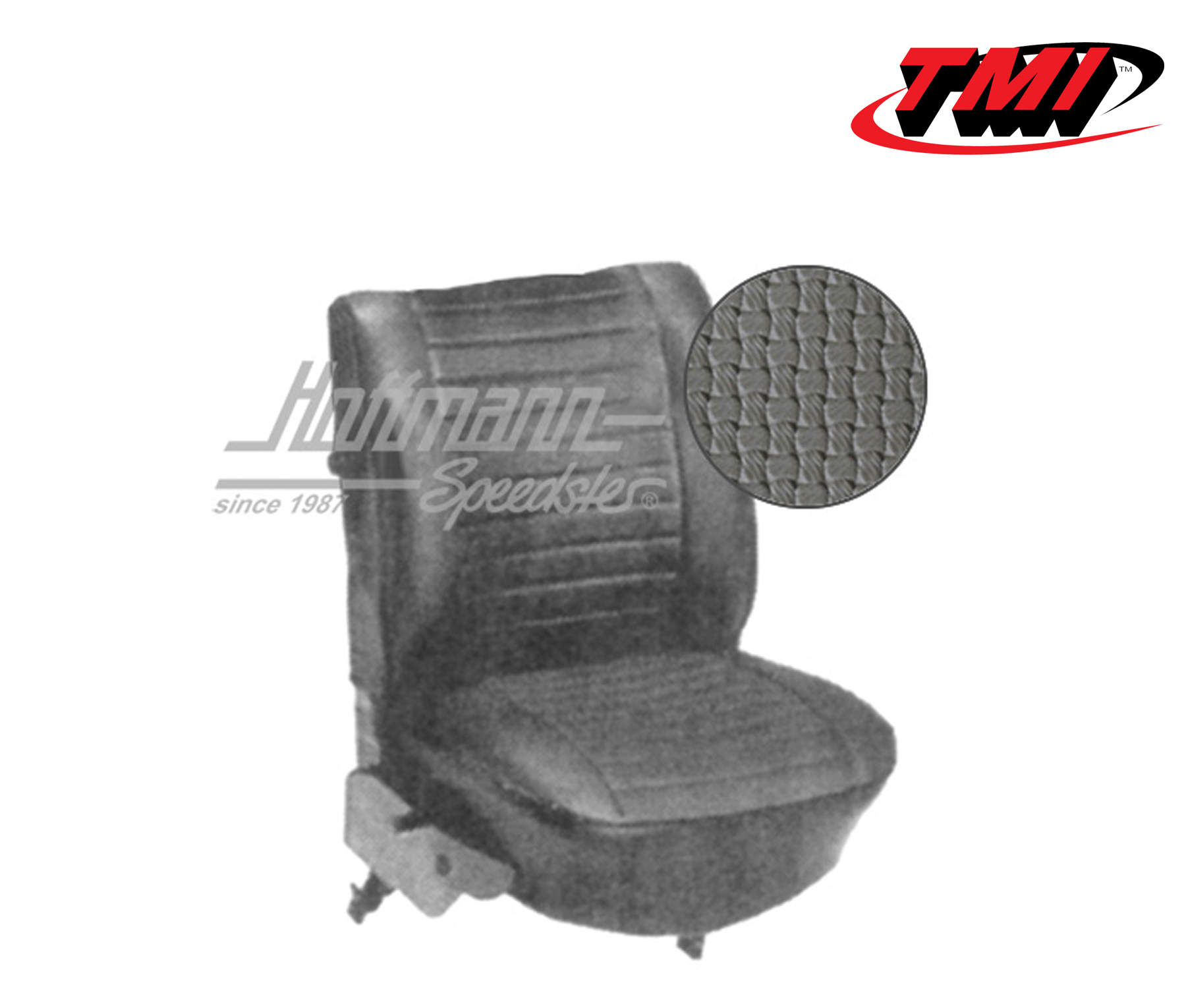 Seat upholstery, Conv., 8.73-7.76, Basketweave, grey | 43-1332-06 | 055-6835
