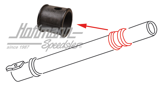 Rubber mount, steering-column, upper, 8.61-7.67 | 111 415 603 B | 020-2431-26