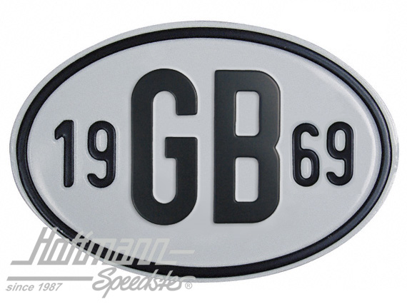 Nationality plate "GB", alu, with year 1969 |  | 020-2404-69