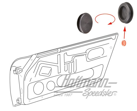 Seal plug, door, 911/912 (old shape)                                                                