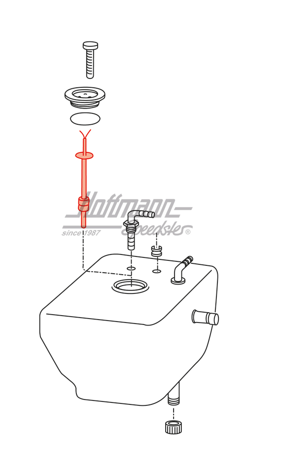 Sender unit, fresh water tank, 88-92                                                                