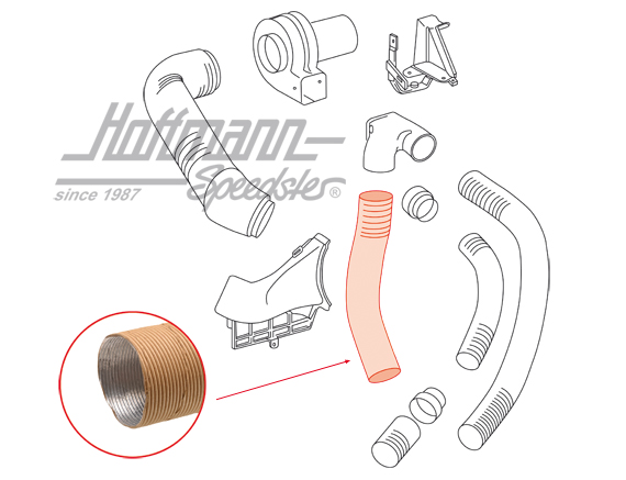 Heater hose, cardboard, 60x550mm, .78-.83                                                           