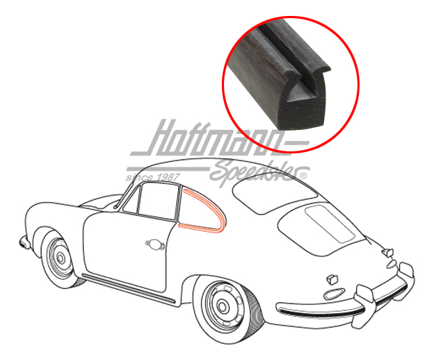 Beading, vent window, 356 Coupé                                                                     