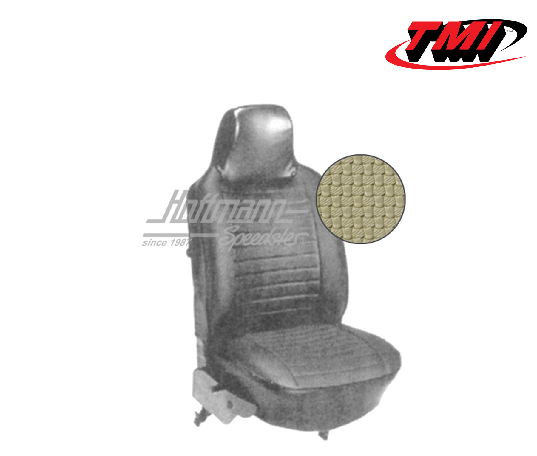 Seat upholstery, Conv., 8.73-7.76, Basketweave, beige | 43-1327-04 | 055-6330