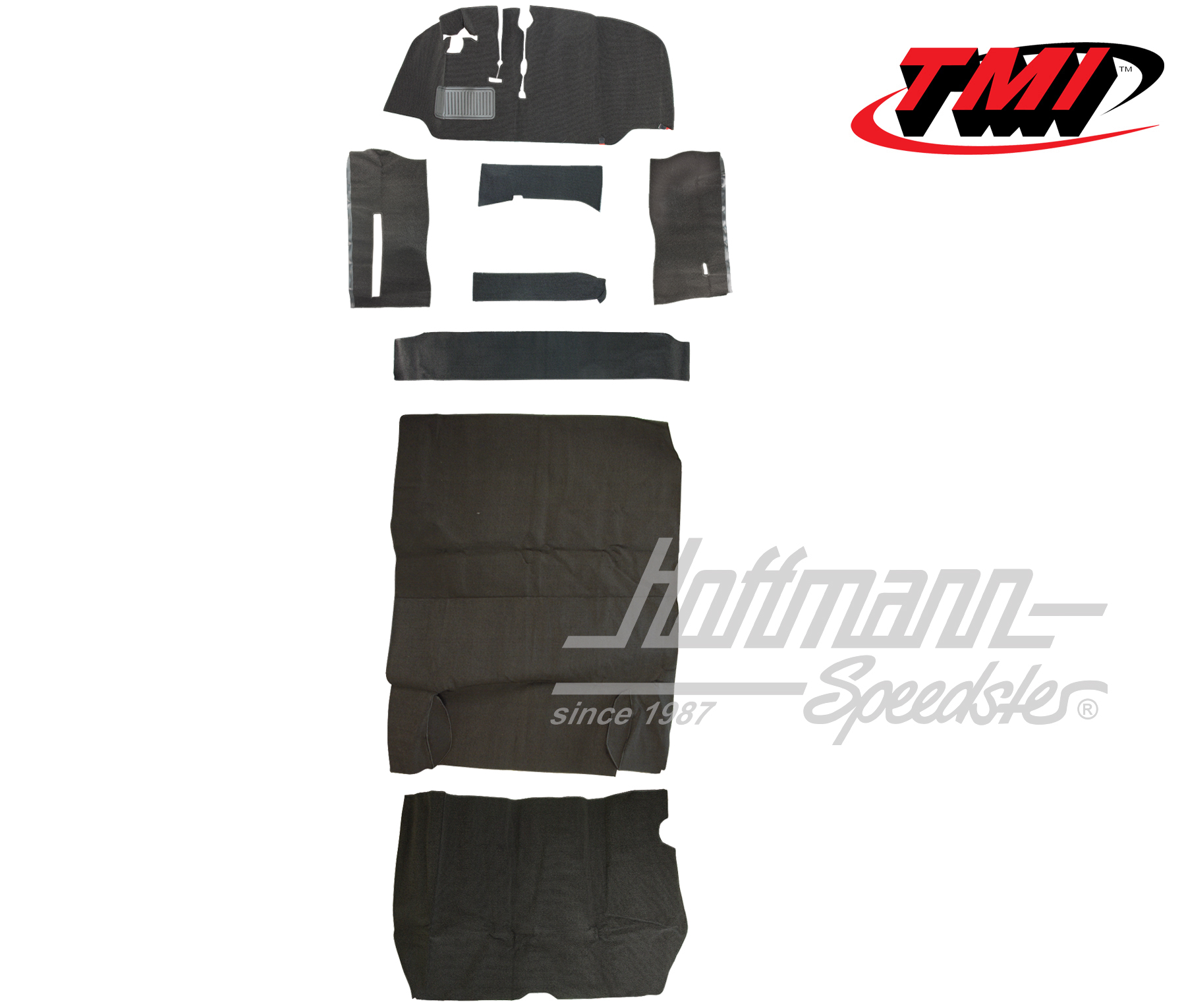 Carpet kit, Bus T2, 8.67-7.72, black | 34-F2110-301 | 098-0014