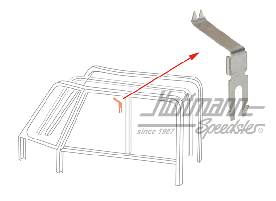 Retaining clamp, sliding window seal | 211 837 455 | 089-4584-20