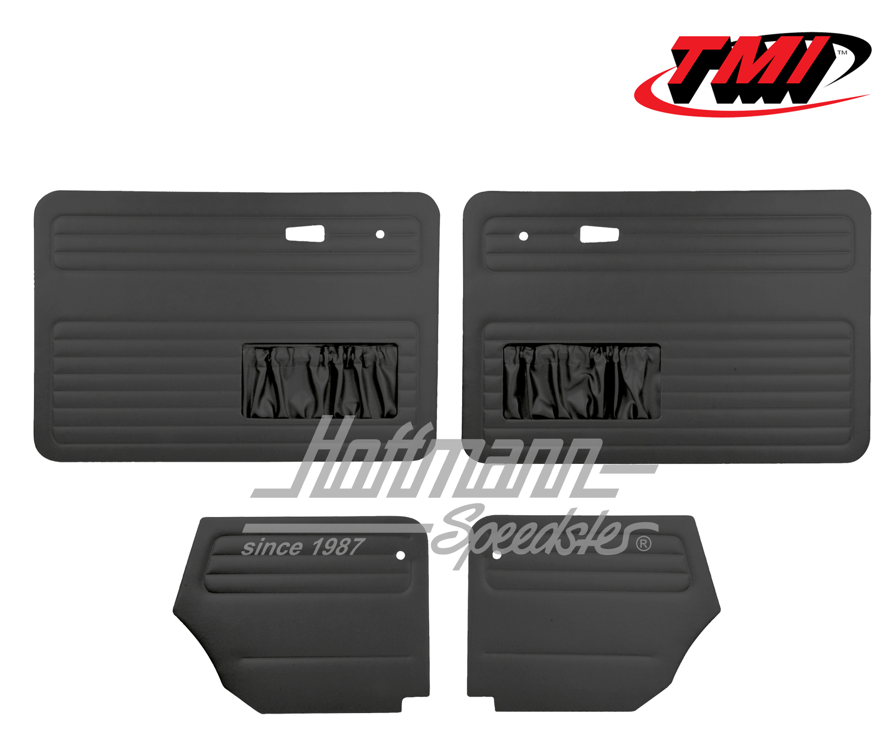 Door panels, Beetle Convertible, 66-72, black | 10-1329-11 | 055-7571