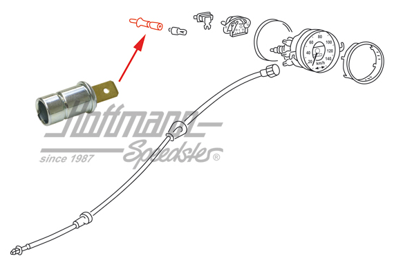 Bulb socket, speedometer illumination (metal) | 111 957 397 | 020-4431