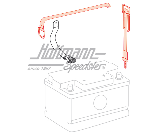 Battery clamping band, 911/912, stainless steel                                                     