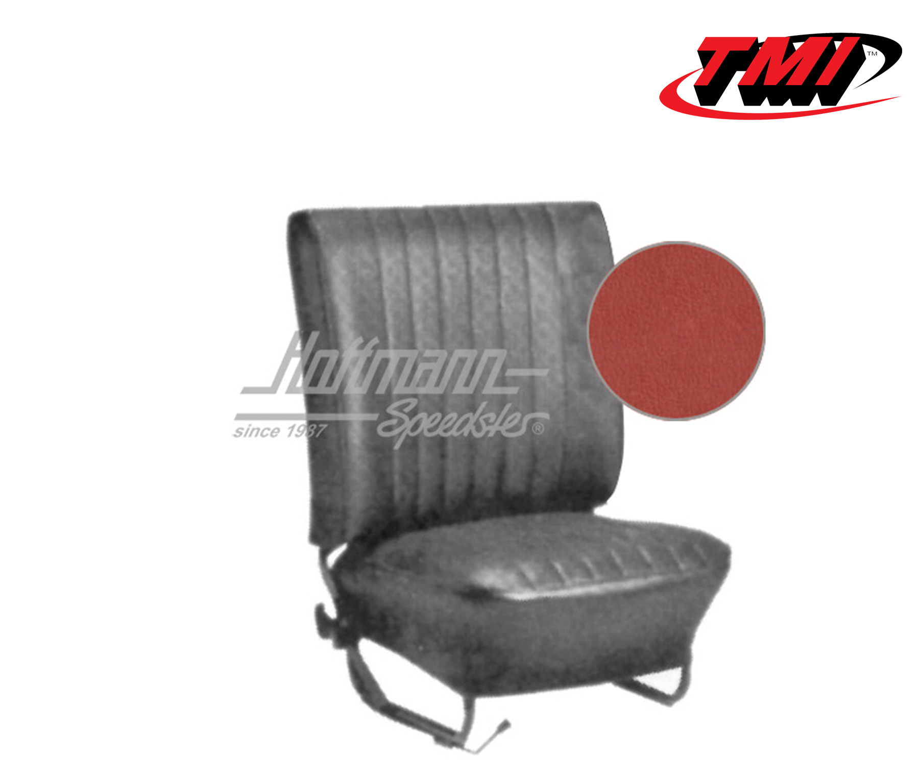 Seat upholstery, Conv., 8.64-7.67, Classic, brick red | 43-1323-23-15W | 055-6517