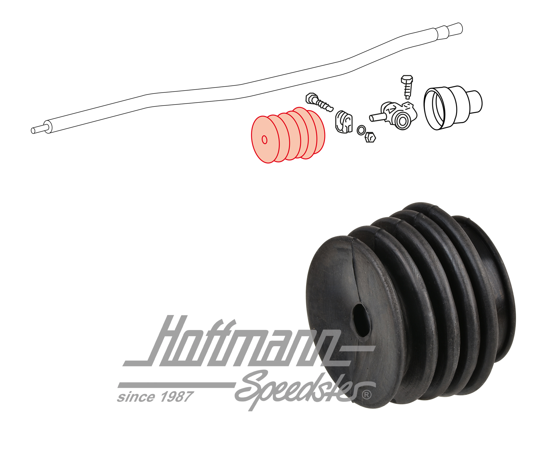 Boot, shift-rod, SPM, 72-89 | 911 424 292 00 | 530-2600-10