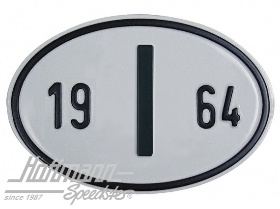 Nationality plate "I", alu, with year 1964 |  | 020-2402-64