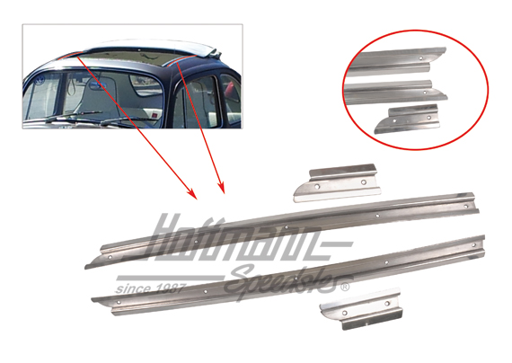 Guide bar set, aluminium, folding roof, 8.55-                                                       