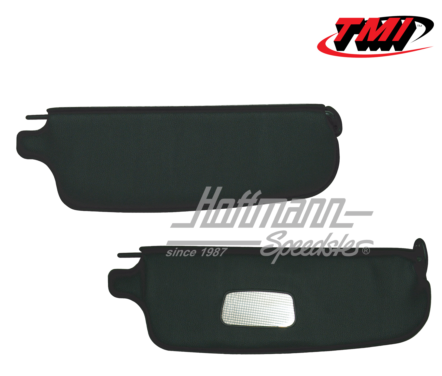 Sun visors, black, with mirror, 8.64-7.74 | 21-1523-211 | 066-0119-10