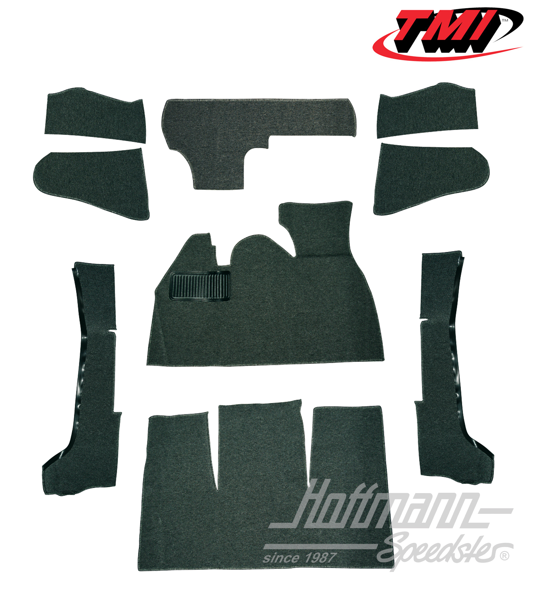 Carpet kit, Convertible, grey, 1302 | 34-F1320-407 | 020-5334