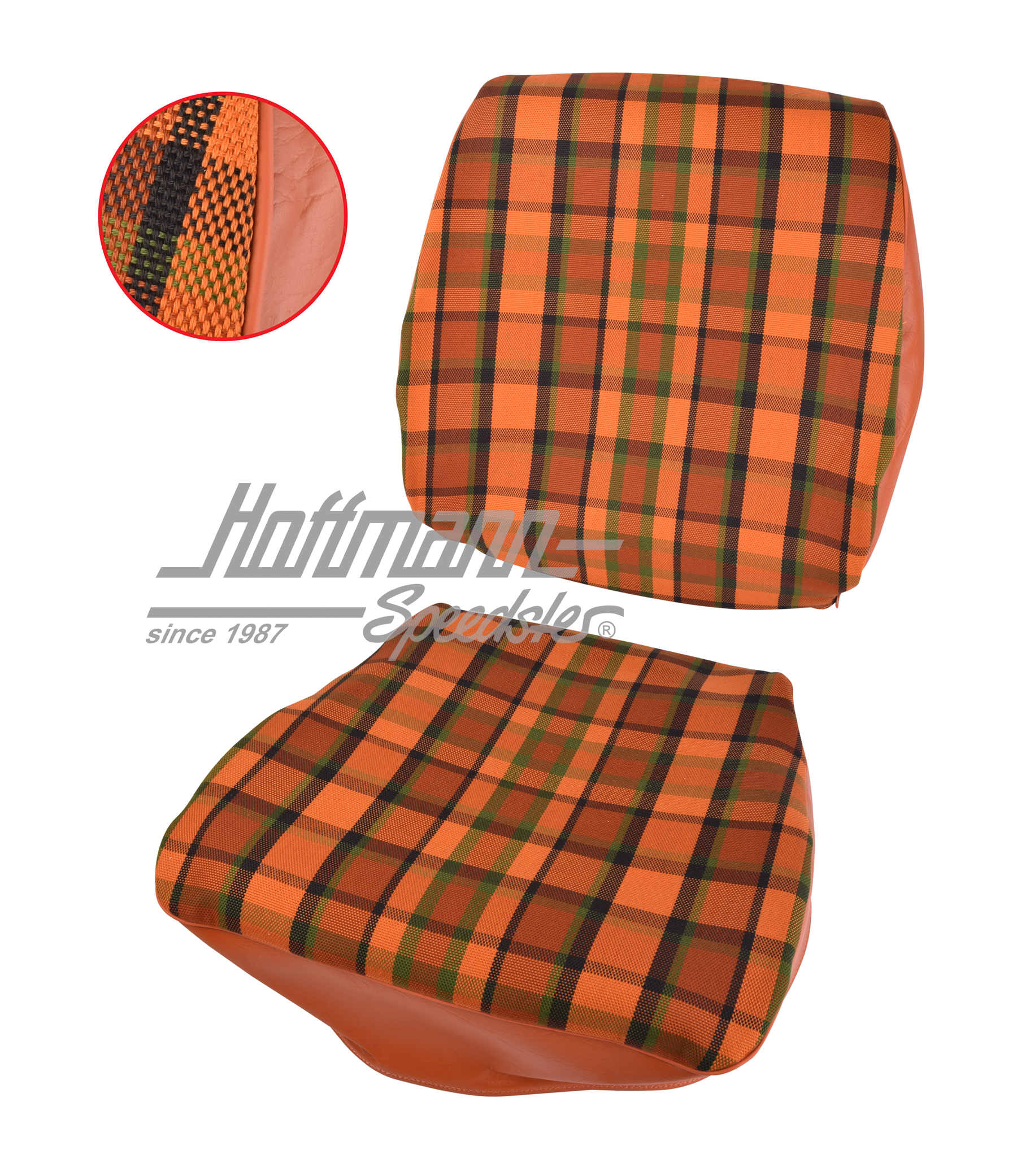 Seat cover, Westfalia, red/orange, 74-79 |  | 098-0599-79