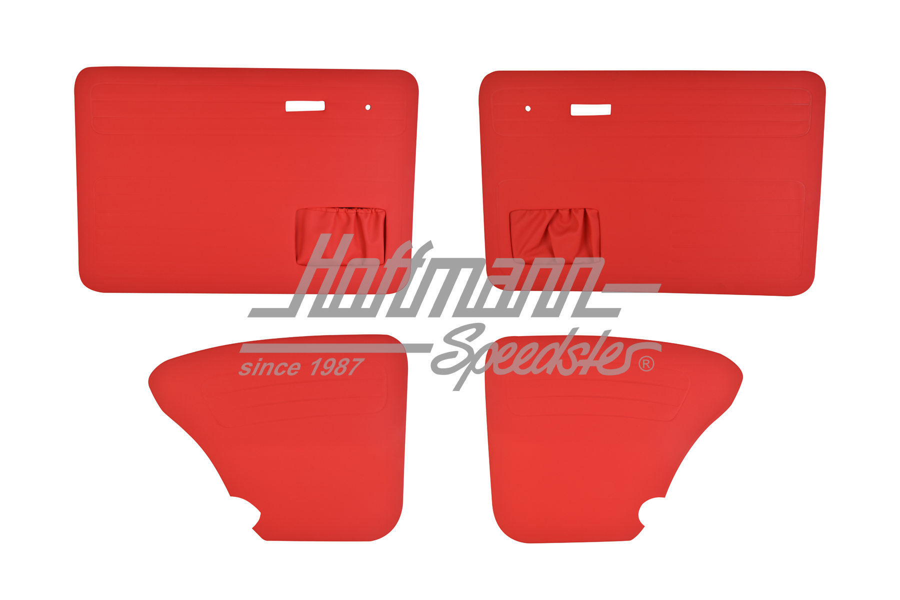 Door panels, red, Sedan, 8.66- | 113 893 320 B Red | 020-0022-35
