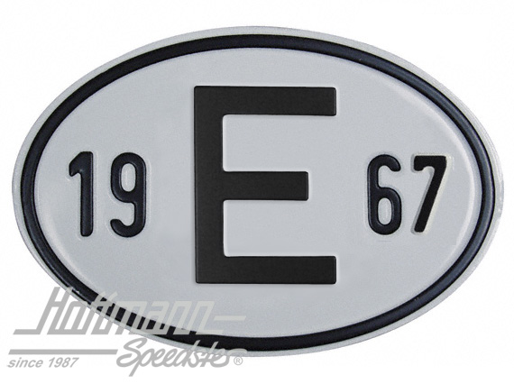 Nationality plate "E", alu, with year 1967 |  | 020-2403-67