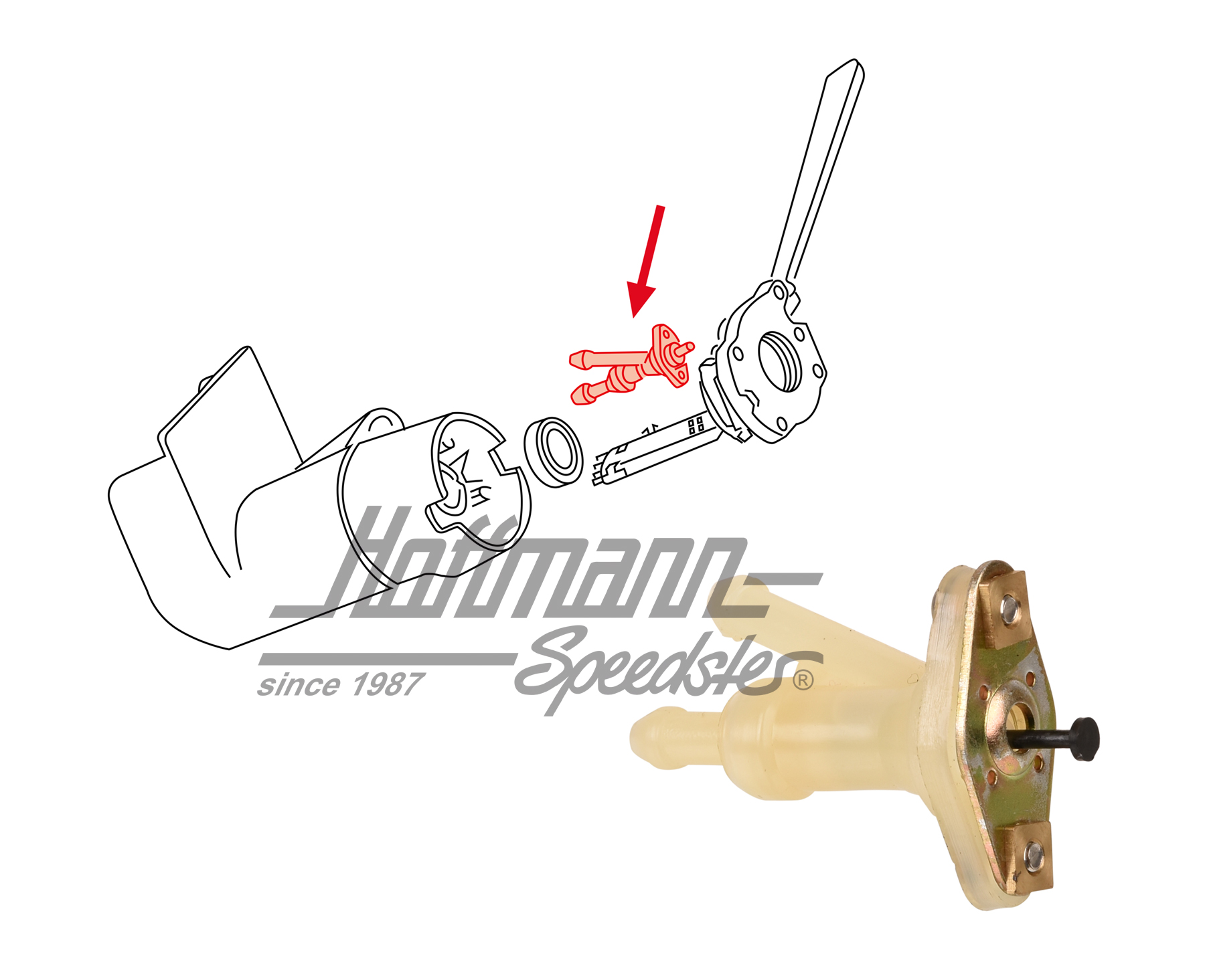 Valve, wiper switch, Bus T2 | 211 953 553 | 097-1628