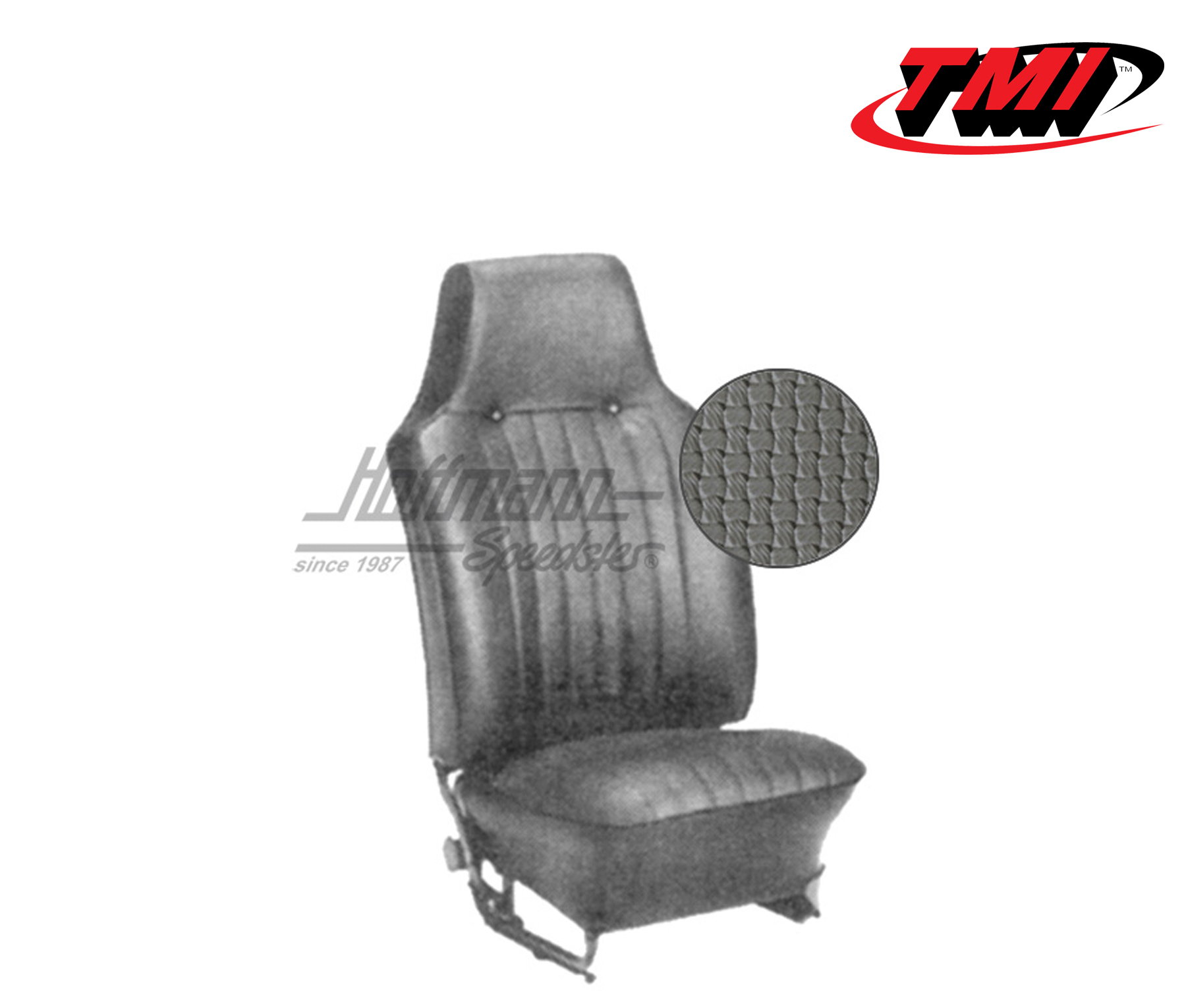 Seat upholstery, Conv., 8.67-7.69, Basketweave, grey | 43-1324-06 | 055-6735