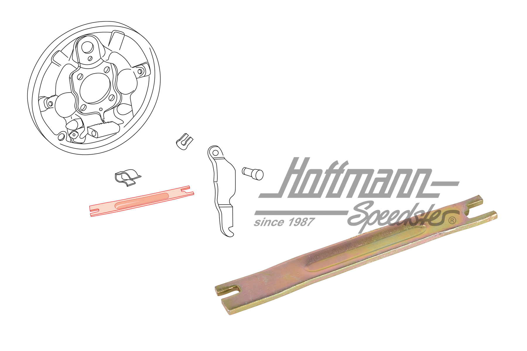 Pressure rod, 10.57-, rear, left/right | 113 609 631 A | 020-4097