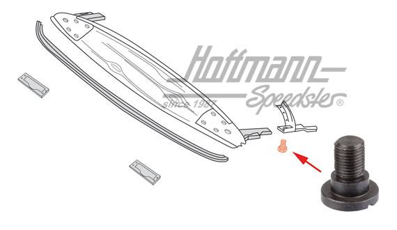 Bolt, front header bow, -11.68 | 141 871 507 A | 060-4027-22