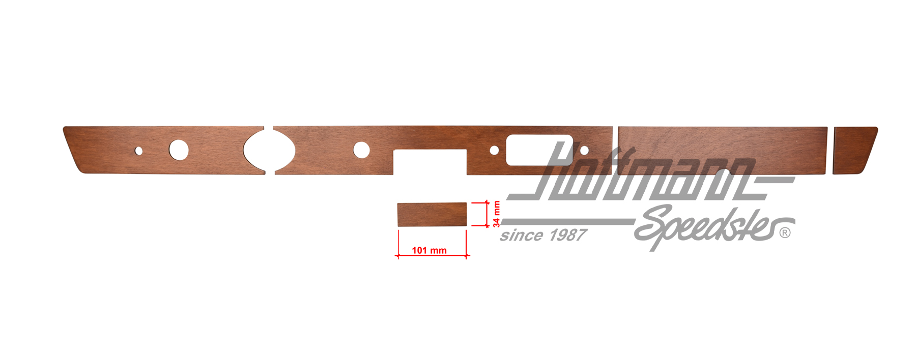 Cover, dashboard, 911, wood, 65-68 | 901 552 041 20 | 580-0010-50