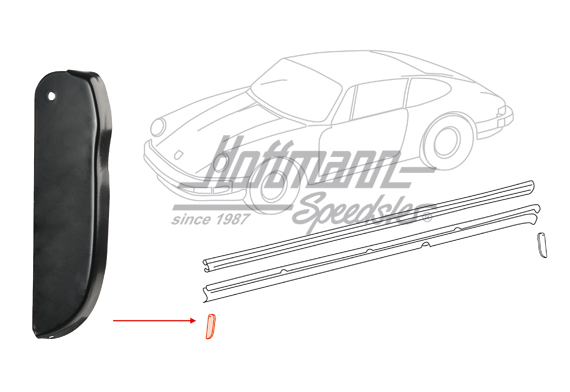 End piece, door sill, rear right/front left, 74-89                                                  