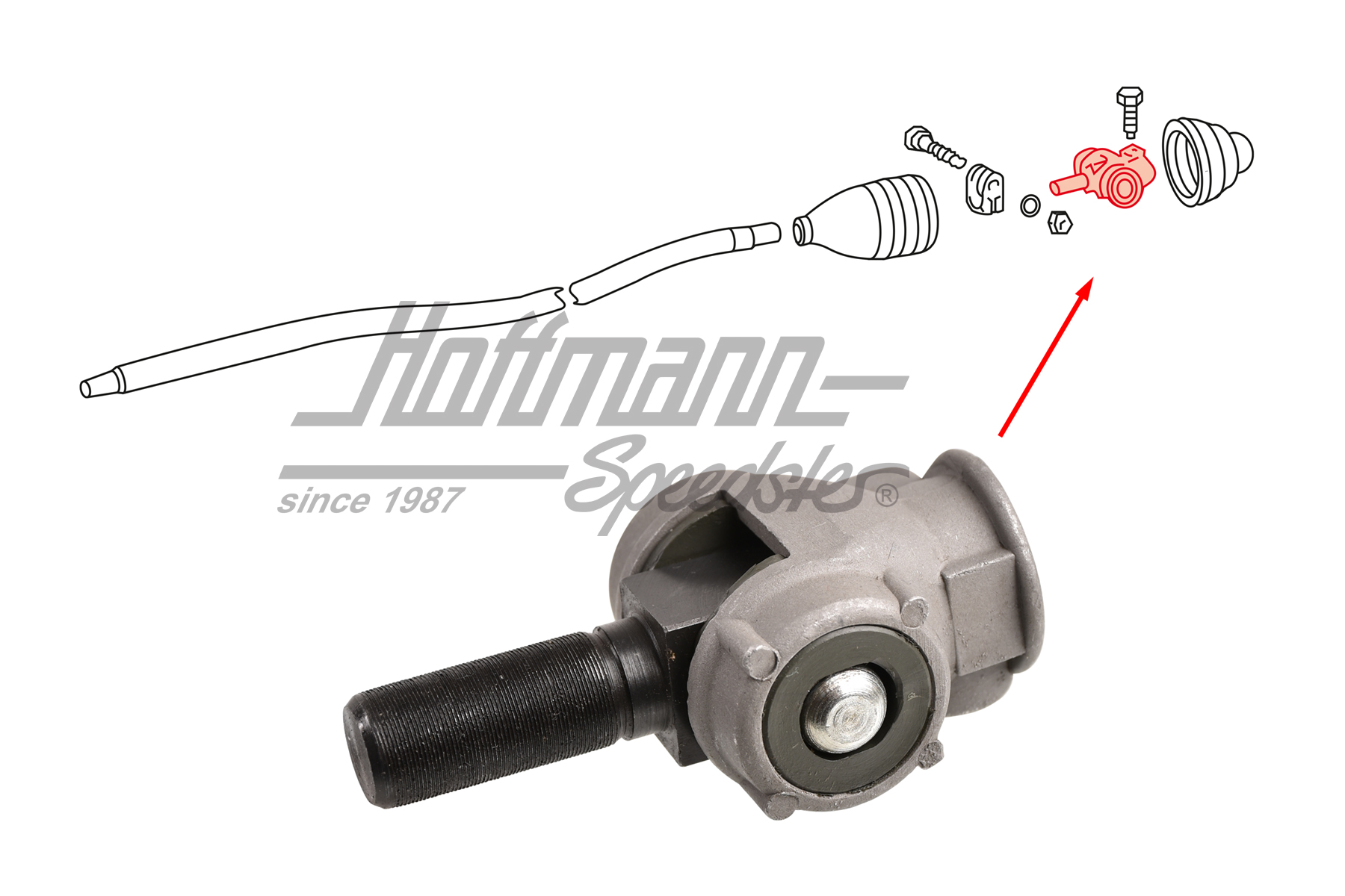 Shift-rod coupling, rear, 911/912                                                                   